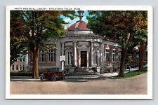 Shelburne Falls Massachusetts Pratt Memorial Library Streetview WB Postcard picture