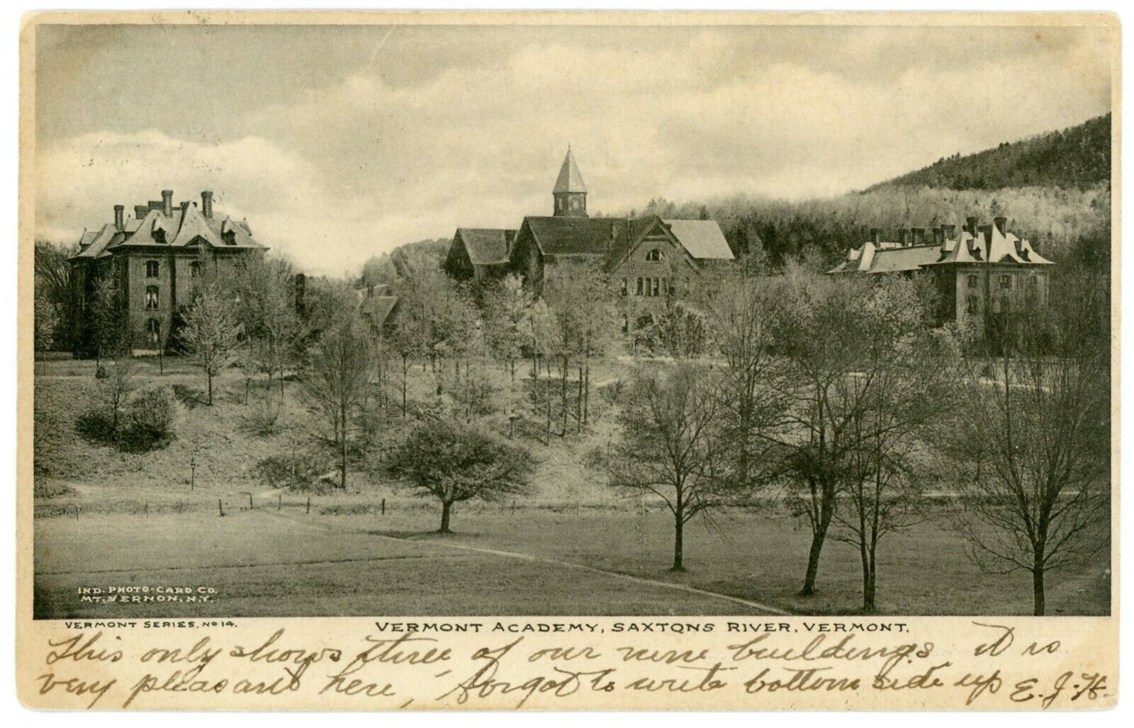 Postcard - Saxtons River, Vermont, Vermont Academy - 1906