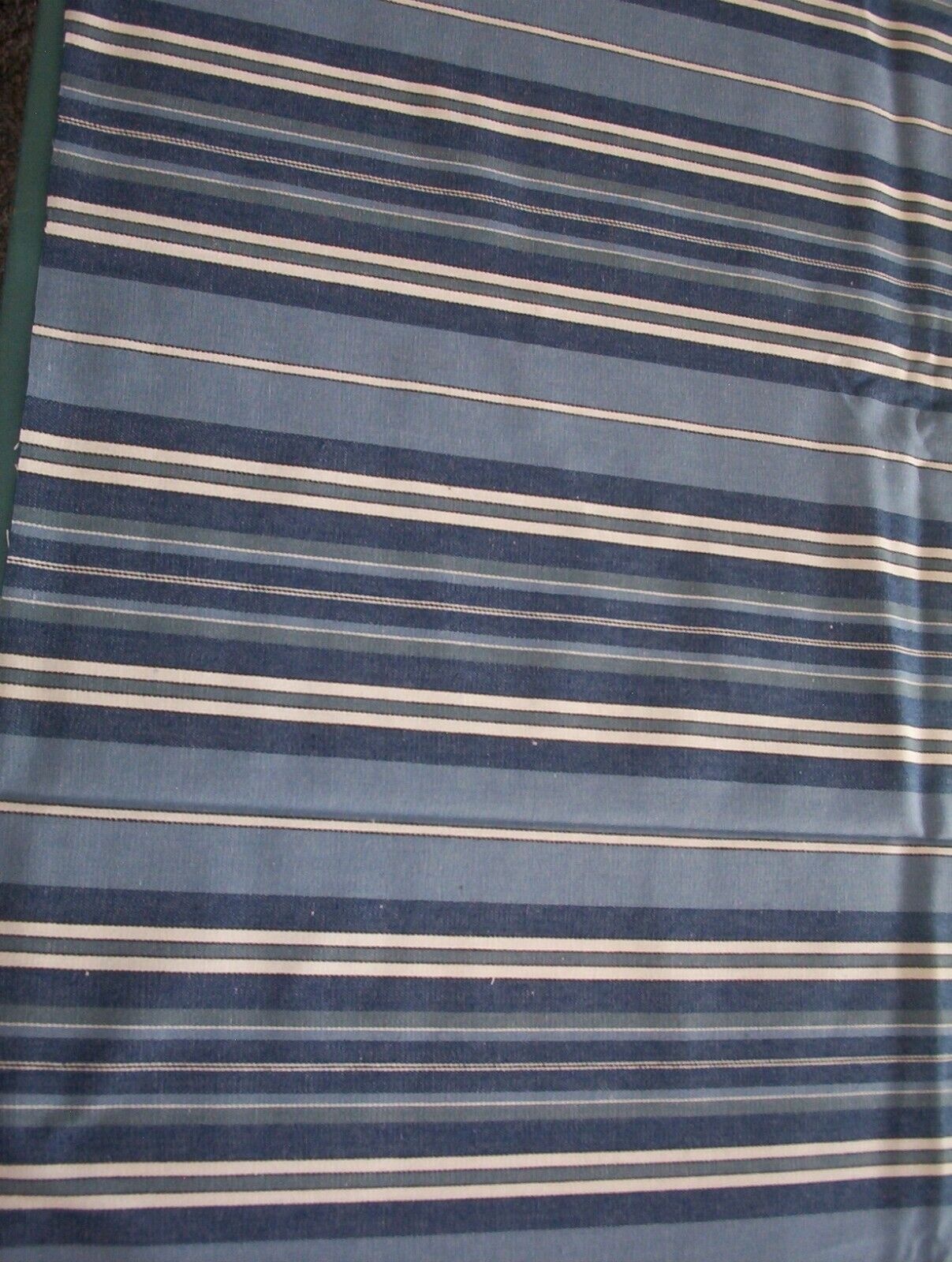 Vintage Cotton Fabric Blue Stripes 1 yd + 18\