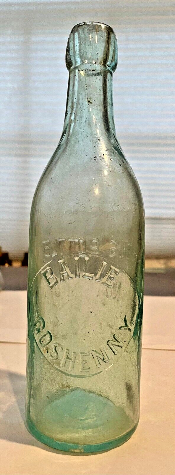 1890s BAILIE Blob Beer Bottle GOSHEN NY Hand Blown ORANGE COUNTY