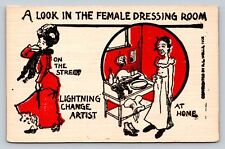 c1908 A Look In The Female Dressing Room R.L. Wells ANTIQUE Postcard picture