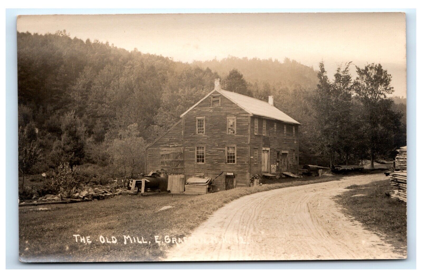 The Old Mill East Grafton NH New Hampshire Eastern Illustrating RPPC F2