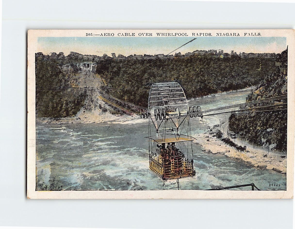 Postcard Aero Cable Over Whirlpool River Niagara Falls