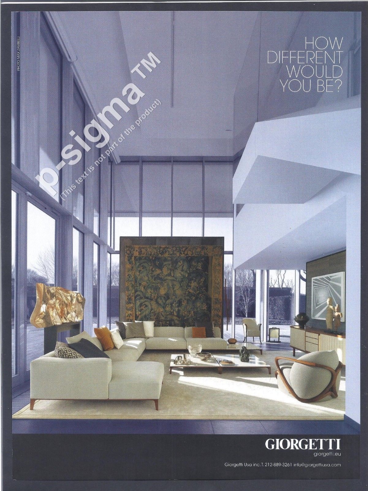 GIORGETTI Italian Furniture - 2016 Print Ad