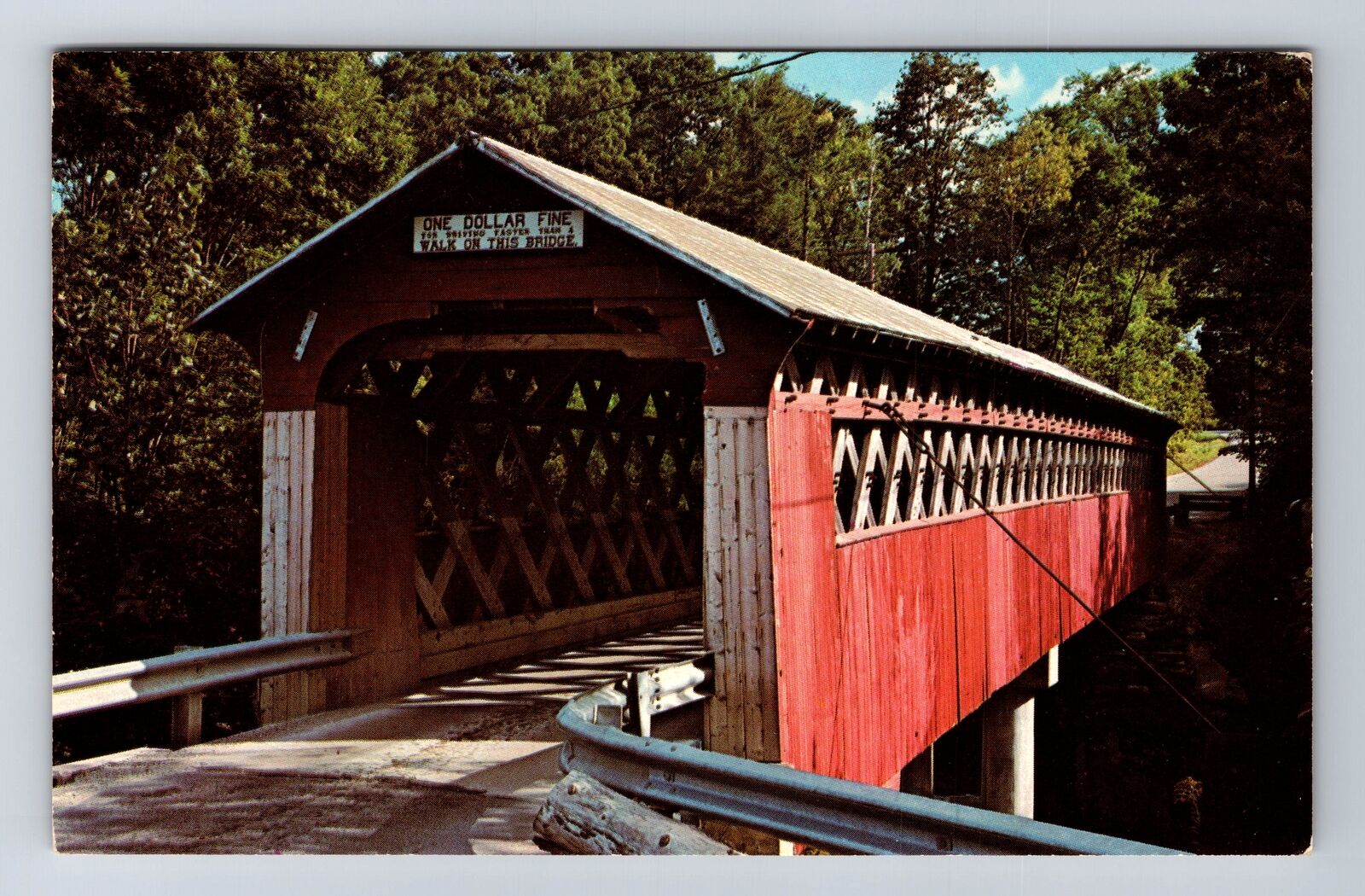 East Arlington VT-Vermont, The Chiselville Bridge, Vintage c1977 Postcard