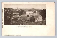 Vergennes VT-Vermont, Vergennes Falls, Aerial, Antique, Vintage Postcard picture