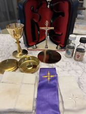 Sudbury Brass Catholic Travel Mass Kit in Zippered Vinyl Case, 8 1/2 Inc picture
