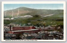 Adams MA  Berkshire Cotton Mills And Mt Greylock Postcard A41 picture