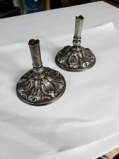 Antique Walker & Hall Sheffieled England Silver Art Candle Holders picture