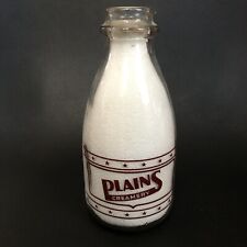 Vintage Plains Creamery quart milk bottle Amarillo, TX War Conservation Effort picture