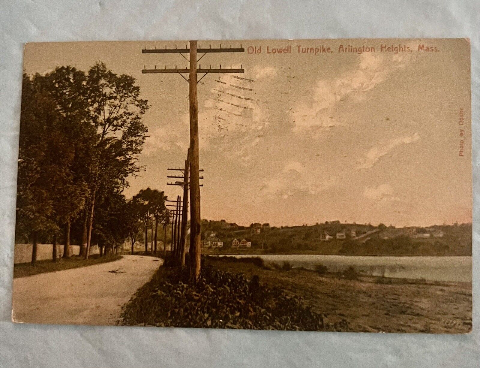 Arlington MA Massachusetts Lowell Turnpike c1910 Postcard