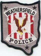 WEATHERSFIELD OHIO OH State Shape Shaped POLICE PATCH picture