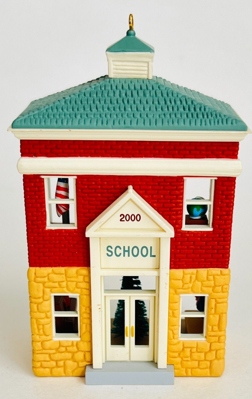 2000 Hallmark Christmas Ornament Nostalgic Houses & Shops Schoolhouse School #17