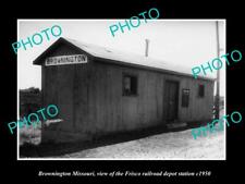OLD 8x6 HISTORIC PHOTO OF BROWNINGTON MISSOURI THE FRISCO RAILROAD DEPOT 1950 picture