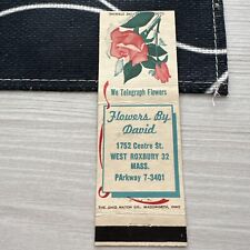 Flowers by David Matchbook West Roxbury 32 Mass picture