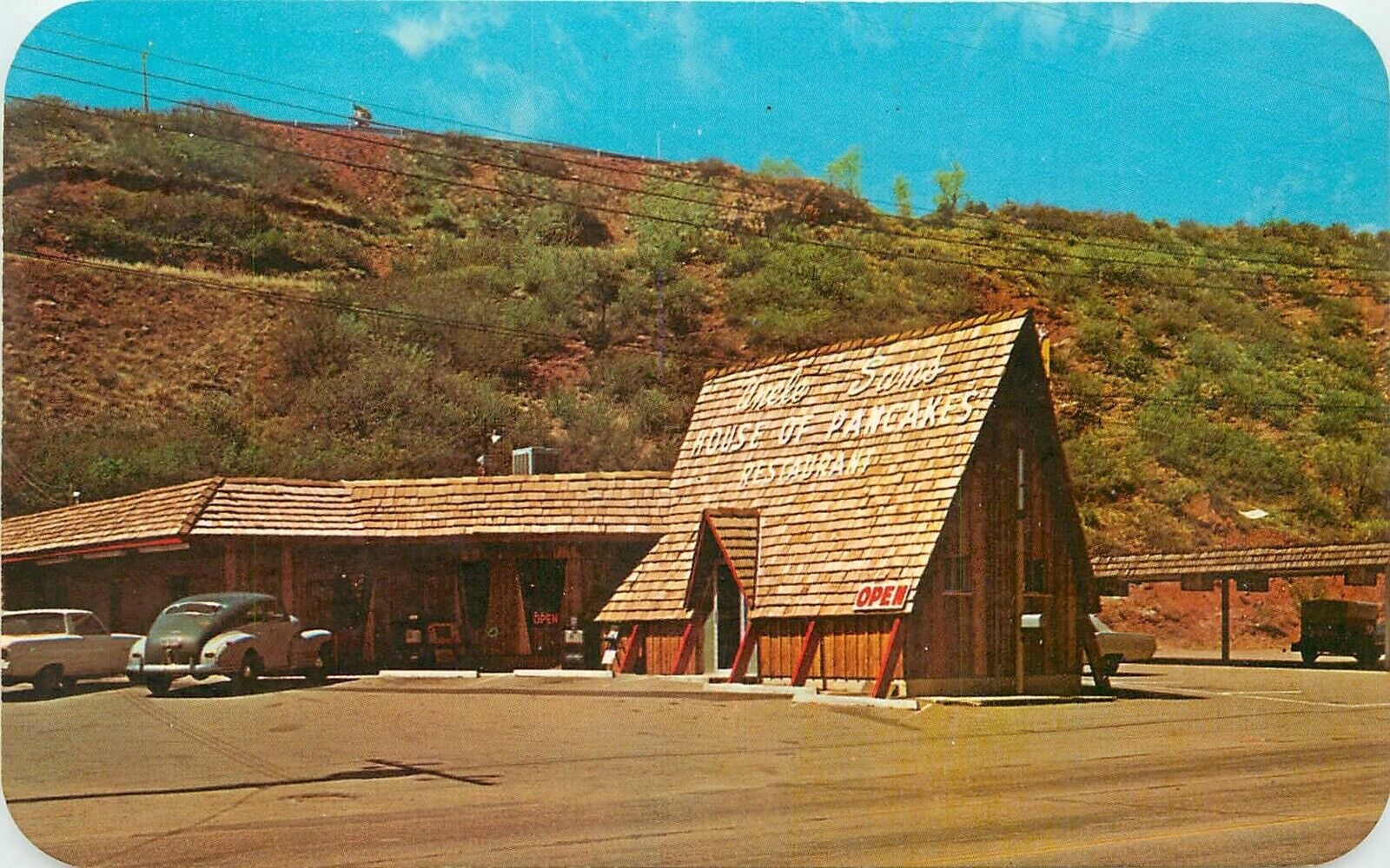 Postcard Colorado Manitou Colorado Uncle Sam's house of Pancakes Sanborn 23-162
