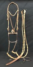 Morris Spade Bit with Braided Rawhide Headstall and Romal Reins picture