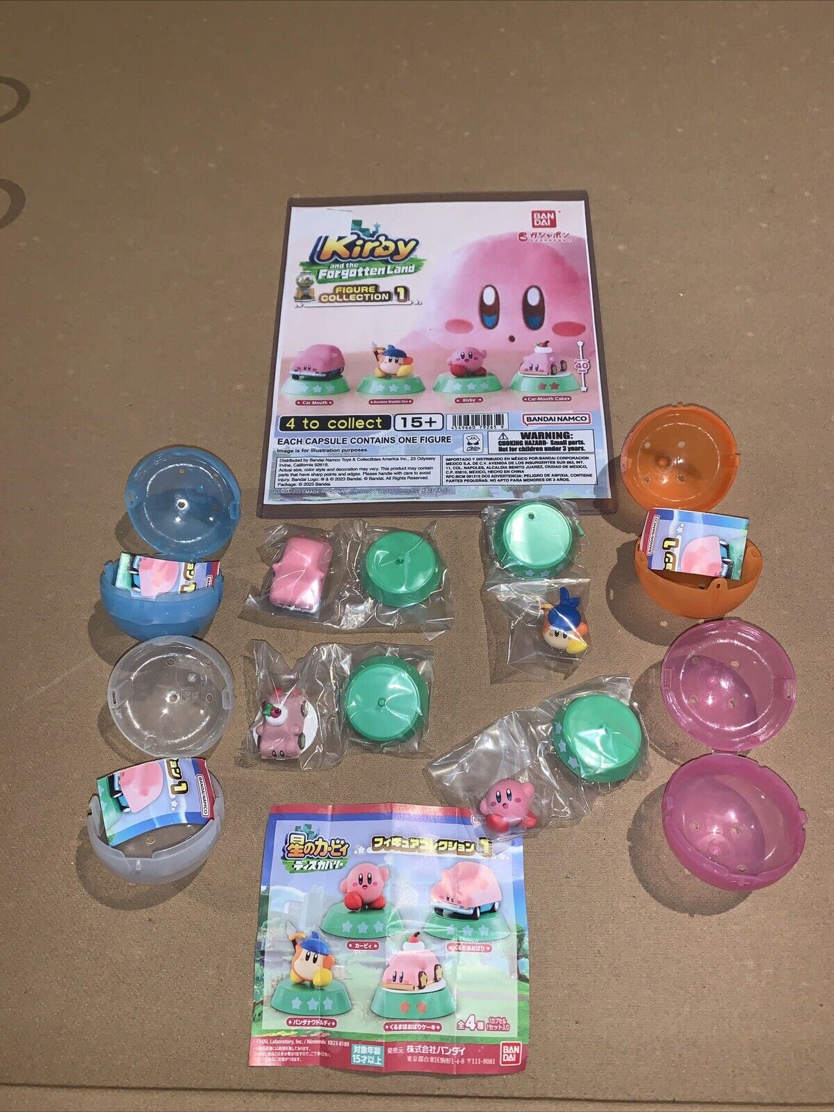 Kirby And The Forgotten Land Vol 1 - Full Set of 4 Bandai Capsule Toy  Gashapon