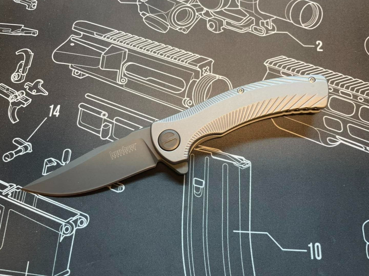 Kershaw Seguin Gray Assisted Opening Framelock EDC Folding Pocket Knife