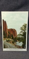 1910s Sentinel Rock Yellowstone Burlington Route Railroad Antique Postcard R40 picture