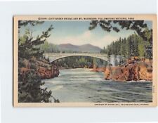 Postcard Chittenden Bridge And Mt. Washburn, Yellowstone National Park, Wyoming picture