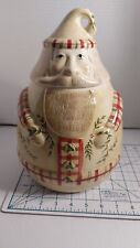 Retired Laurie Gates LA Pottery Ceramic Cookie Jar Santa Christmas Holiday Jar picture