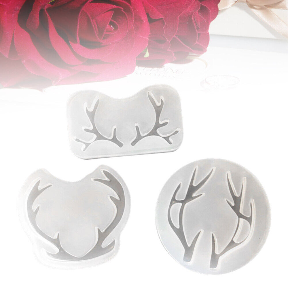 3 in 1 Deer Horn Silicone Molds Bakeware Cake Dessert Jewelry Fondant Mold