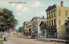 BETHEL, CT ~ MAIN STREET, STORES, CAR, PEOPLE, DANZIGER & BERMAN PUB ~ 1907-20 picture