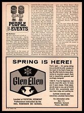 1964 Glenn Ellen Resort Fayston Vermont Neil Robinson Ski School Print Ad picture