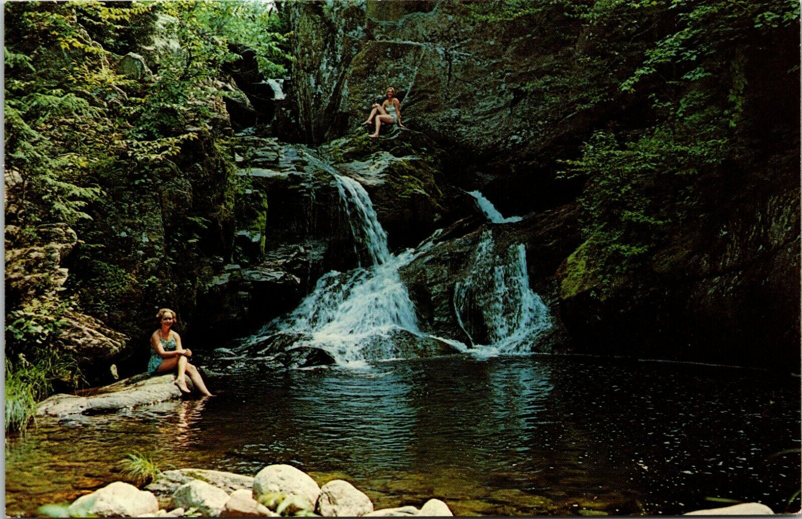 The Falls at Madbush Chalet Waitsfield Vermont Vintage Postcard