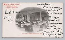Postcard UDB Hotel Chamberlin Dining Room Fortress Monroe Virginia c1904 picture