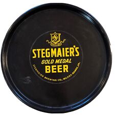 Stegmaier's Brewing Co Gold Medal Beer Serving Tray Wilkes-Barre Pa Black picture
