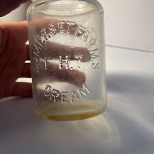 Antique Glass Somerset Farms Cream Jar • Somerset, MA picture