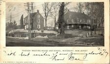 1907. FRIENDS MEETING HOUSE & SCHOOL. WOODBURY, NJ POSTCARD CK16 picture