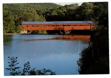 Vermont Taftsville Covered Bridge build 1836 Ottauquechee River  postcard sku333 picture