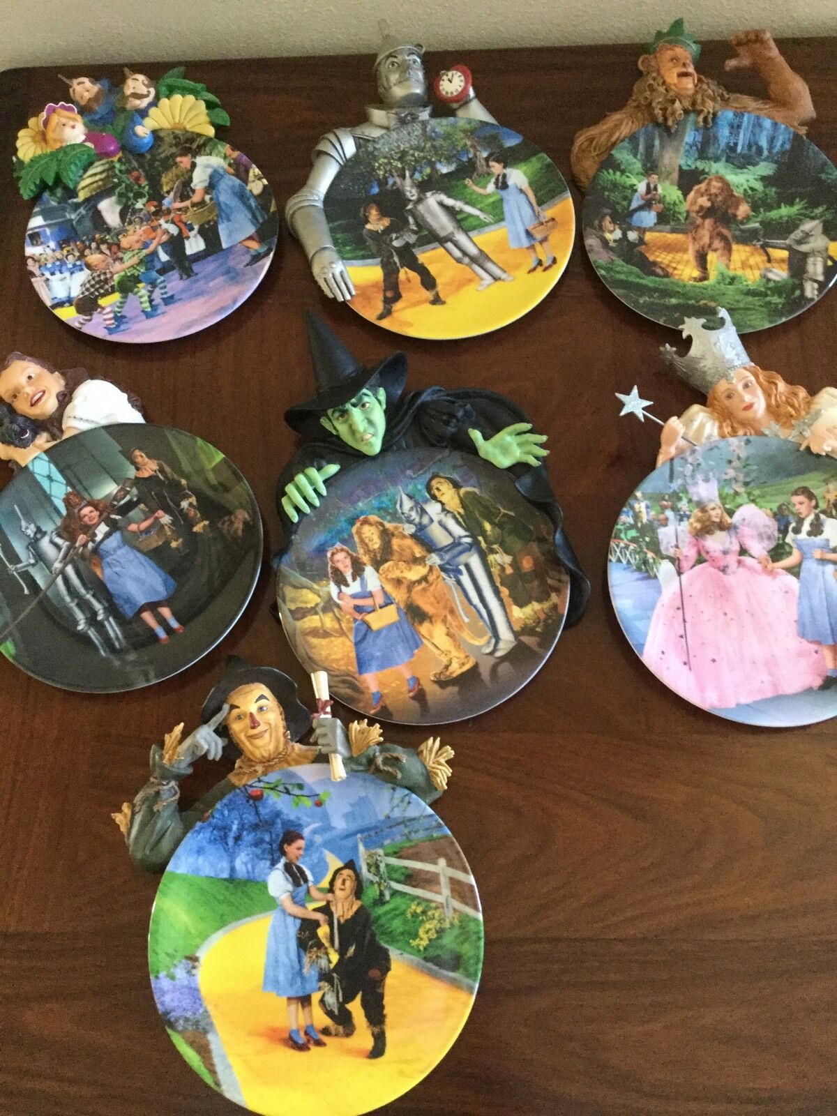 Wizard of Oz Bradford Exchange 3D Plate Collection of 7 – Mint
