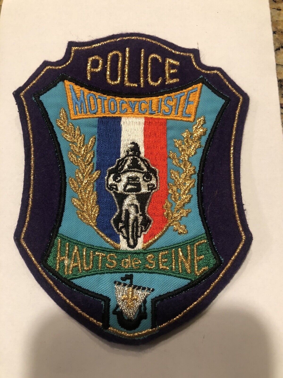 Police Motorcycle Patch - France - Hauts de Seine (Police Motorcycliste)