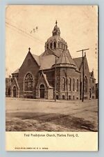 Martins Ferry OH- Ohio, First Presbyterian Church Outside c1908 Vintage Postcard picture