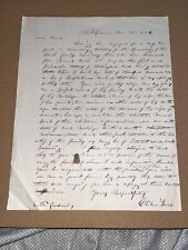 1854 Letter: Genealogy of Samuel Cook Early Wallingford CT Settler Captain Aaron picture