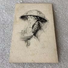 VINTAGE 1911 J. RAYMOND HOWE CO PRETTY LADY DRAWING POSTCARD picture