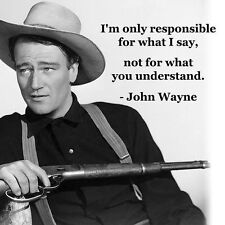 John Wayne Responsible Quote  Refrigerator / Tool  Box  Magnet Man Cave Room picture