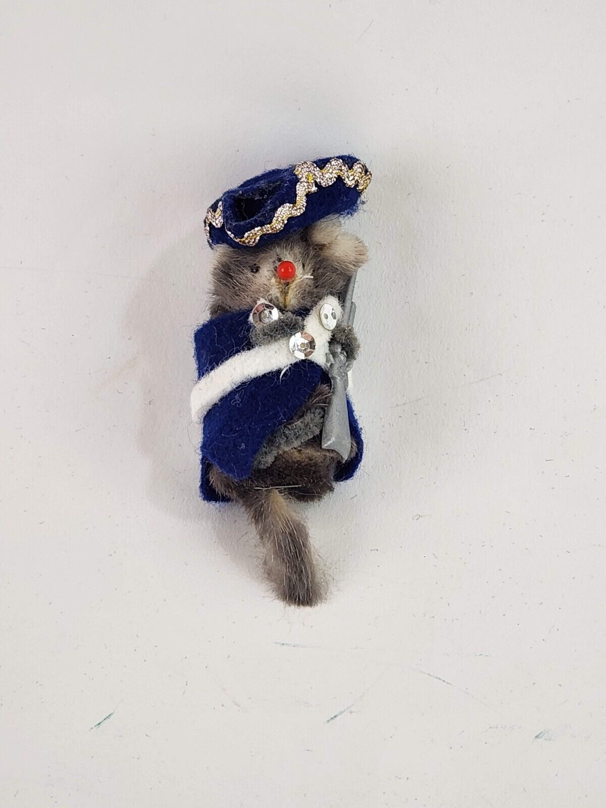 Revolutionary War Soldier Mouse Vintage Fur Animals Tricorne Hat West Germany