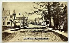 1910s Richford Vermont VT River Street Franklin County US Border Town Postcard  picture