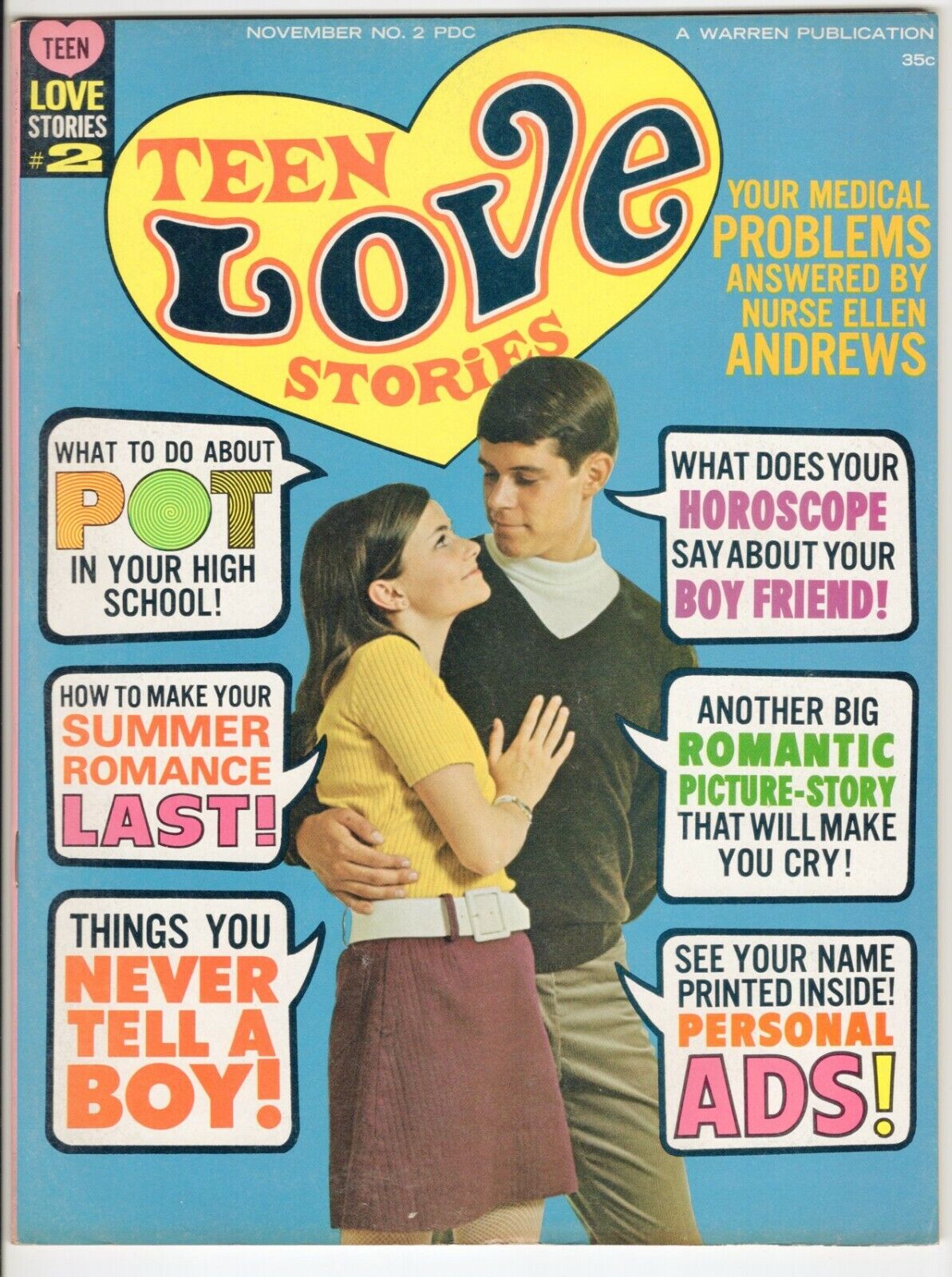 Teen Love Stories 2 VF- Warren Magazine  *SA