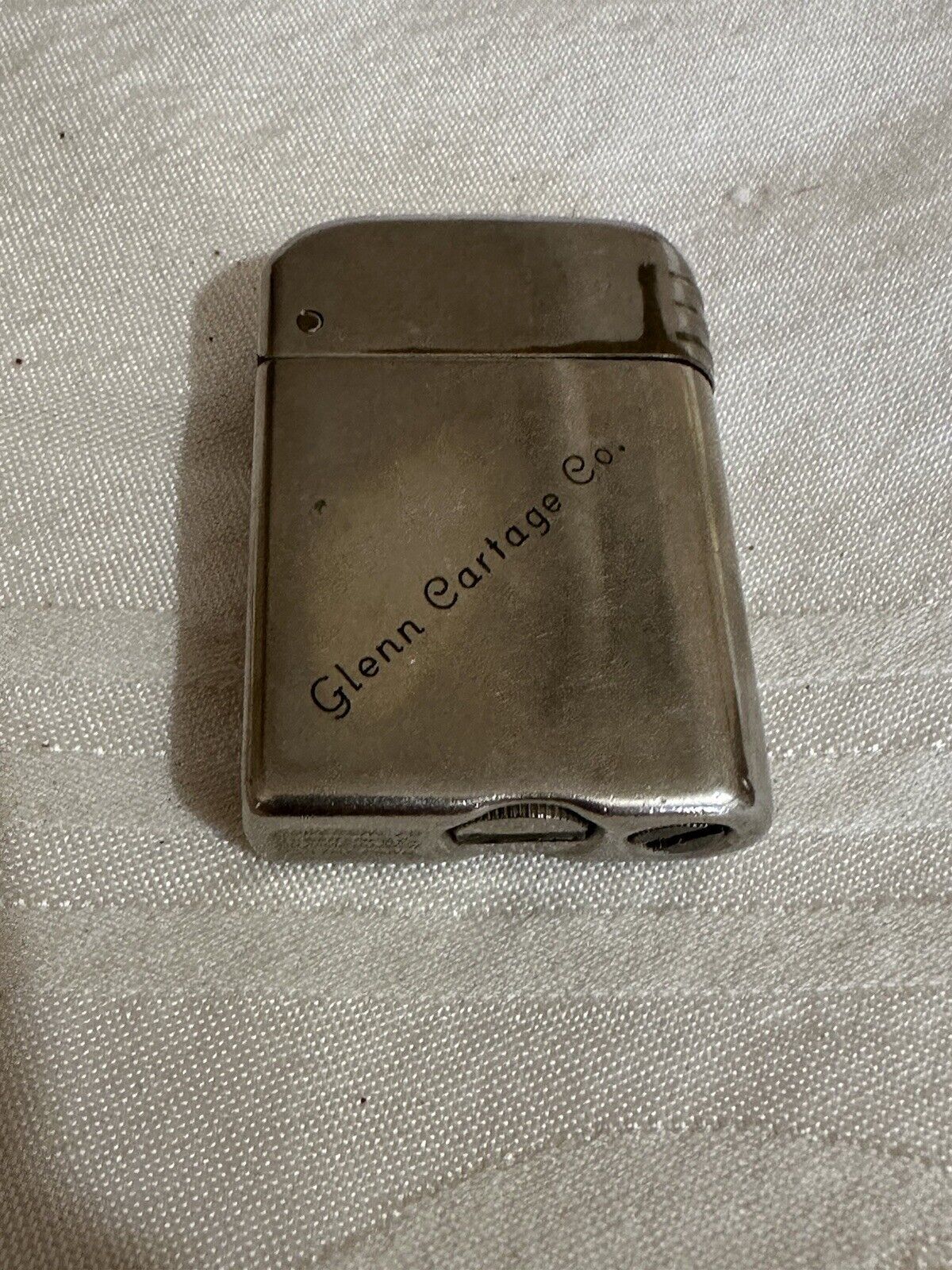Vintage Bowers No 10 Pocket Lighter Chrome Glenn Cartridge Co. Works