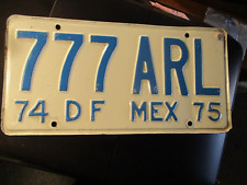 LICENCE PLATE: MEXICO DF (District Federal)1974-1975 picture