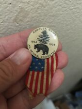 Antique Pinback Andover Maine 1904 Has Flag Ribbon Attached picture