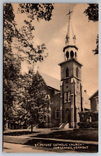 Vintage Postcard VT Vergennes St. Peter's Catholic Church -2193 picture