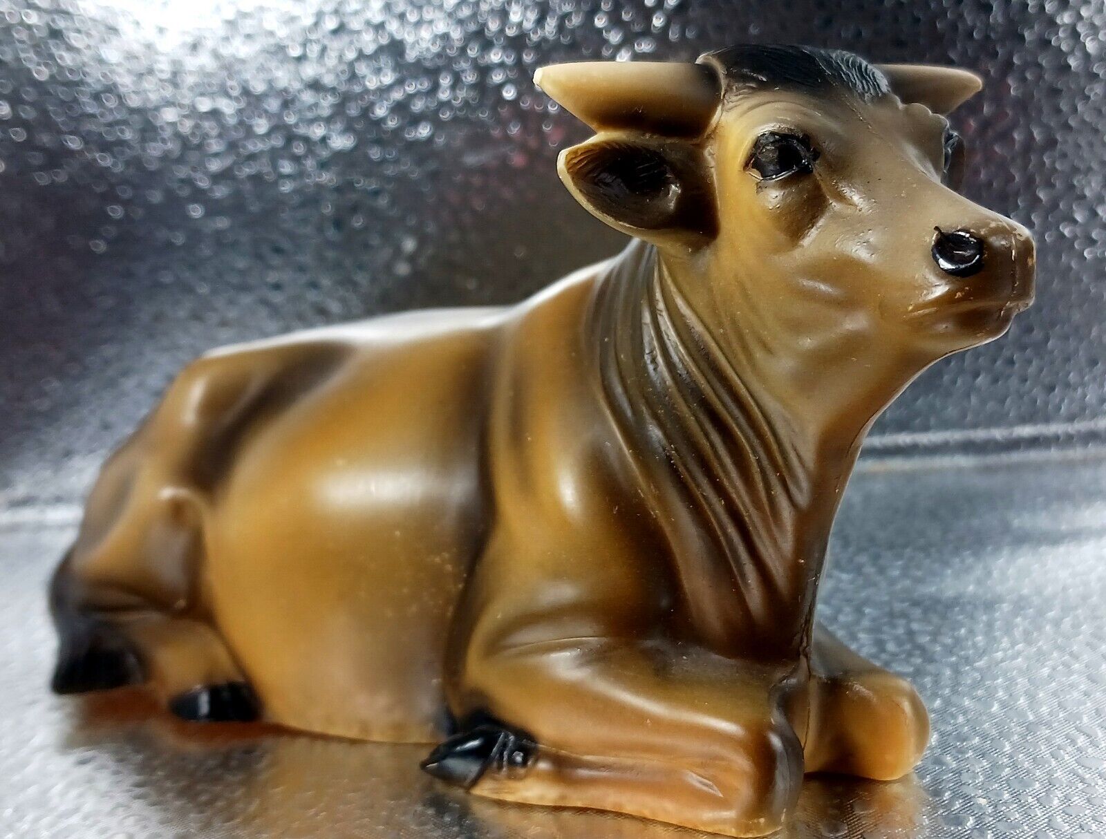 Vtg. Hartland Large Hard Plastic Nativity Cow Bull Figurine Christmas 6.5 Inch