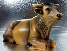 Vtg. Hartland Large Hard Plastic Nativity Cow Bull Figurine Christmas 6.5 Inch picture